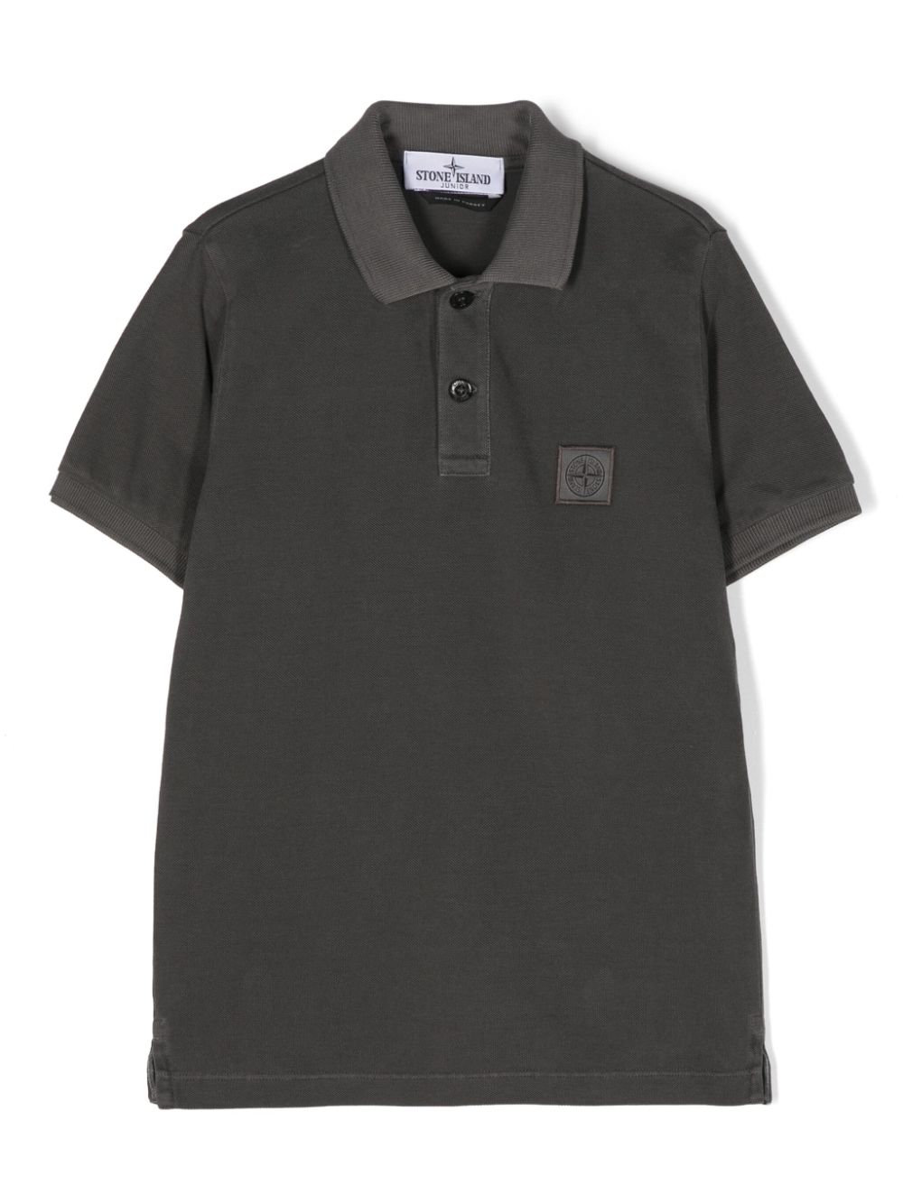 Stone Island Junior Compass cotton polo shirt - Grey von Stone Island Junior