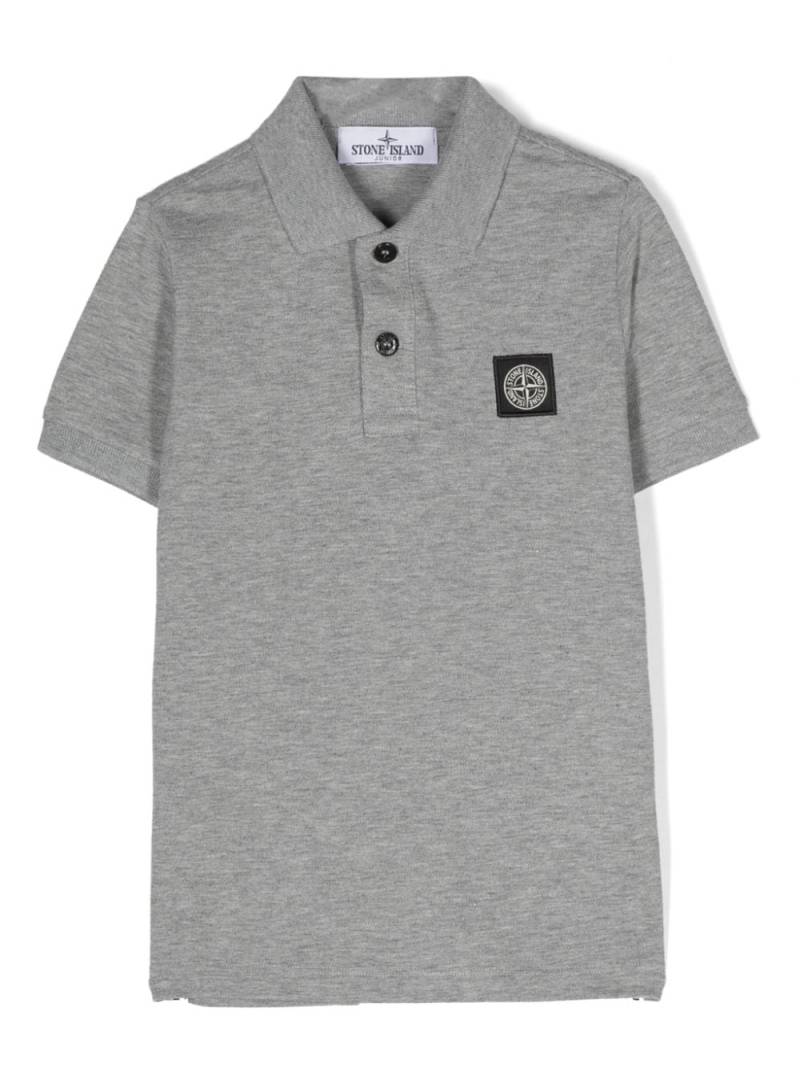 Stone Island Junior Compass cotton polo shirt - Grey von Stone Island Junior