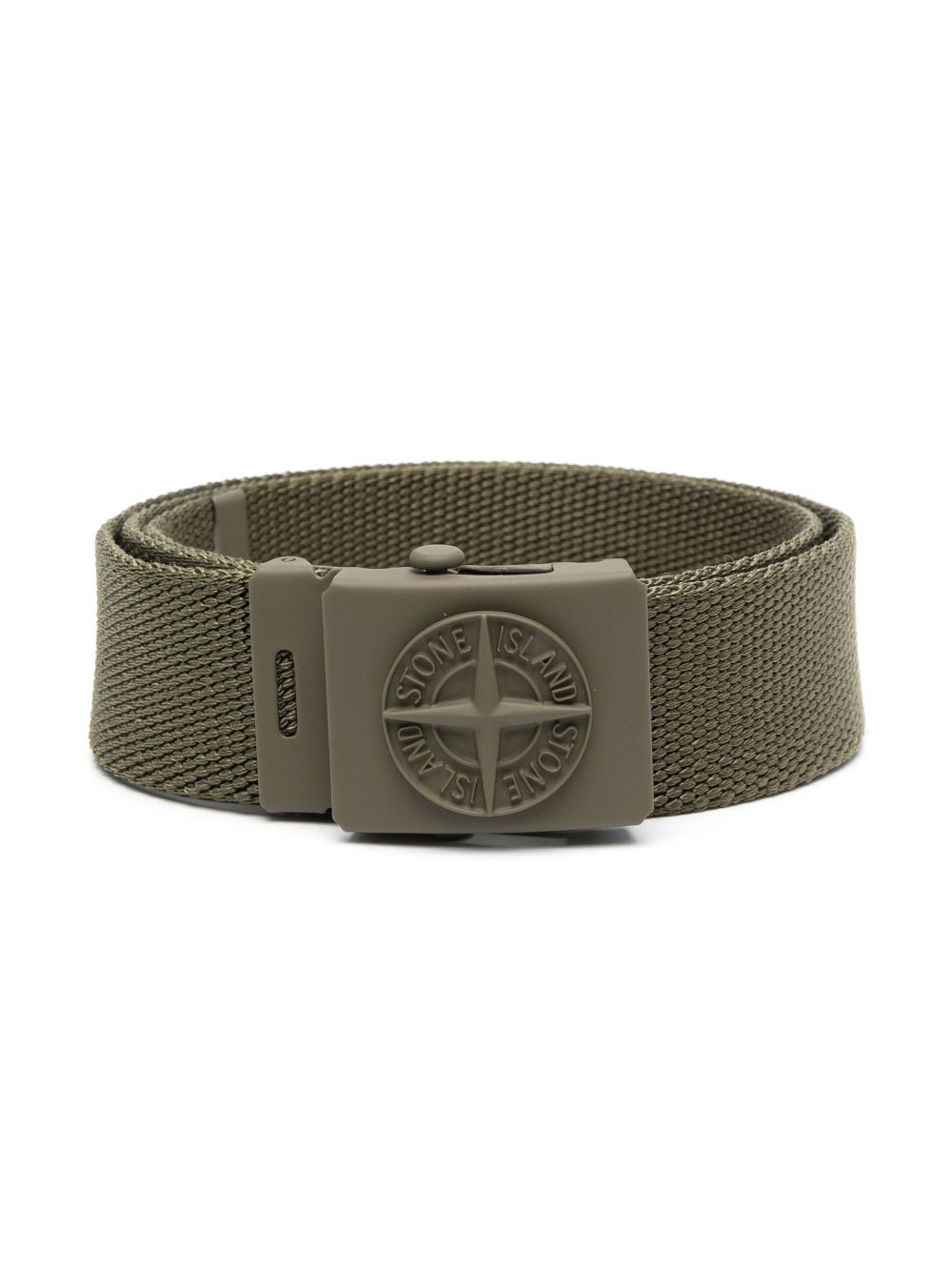 Stone Island Junior Compass logo-embossed elasticated belt - Green von Stone Island Junior