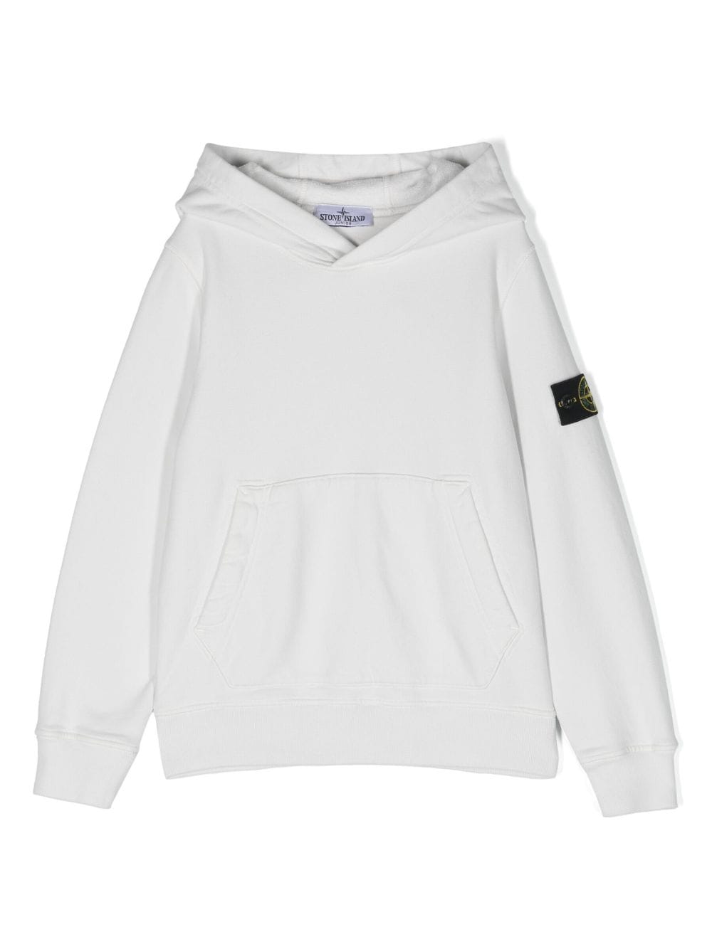 Stone Island Junior Compass-motif cotton hoodie - White von Stone Island Junior