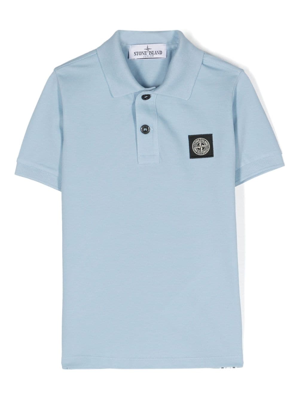 Stone Island Junior Compass-motif cotton polo shirt - Blue von Stone Island Junior