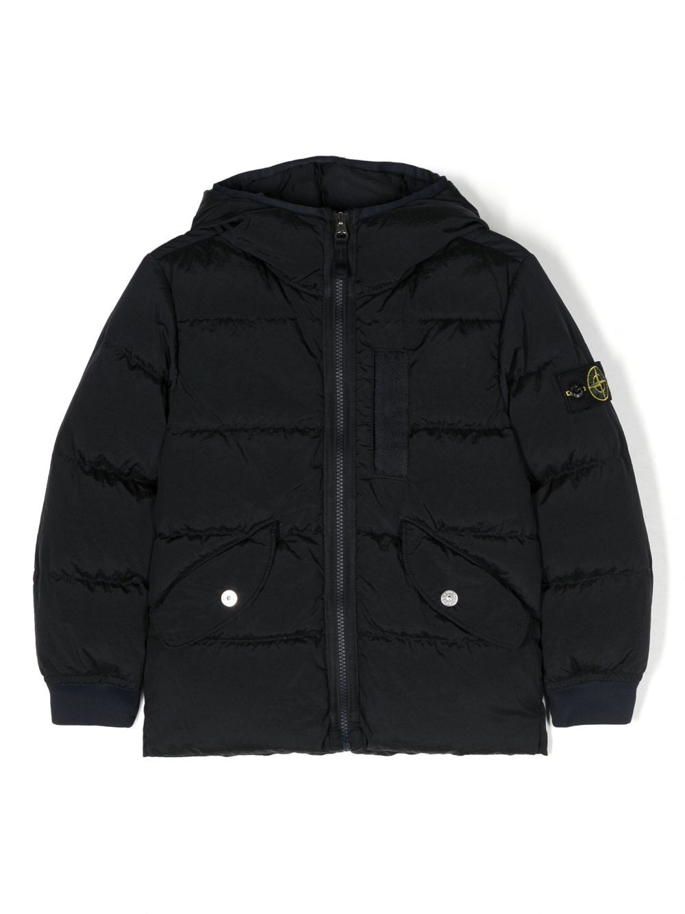 Stone Island Junior Compass-motif padded jacket - Blue von Stone Island Junior