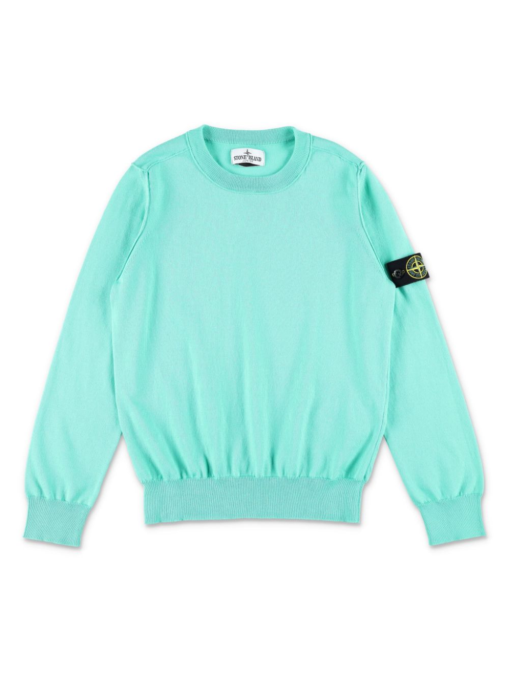 Stone Island Junior Compass motif ribbed knit sweatshirt - Blue von Stone Island Junior