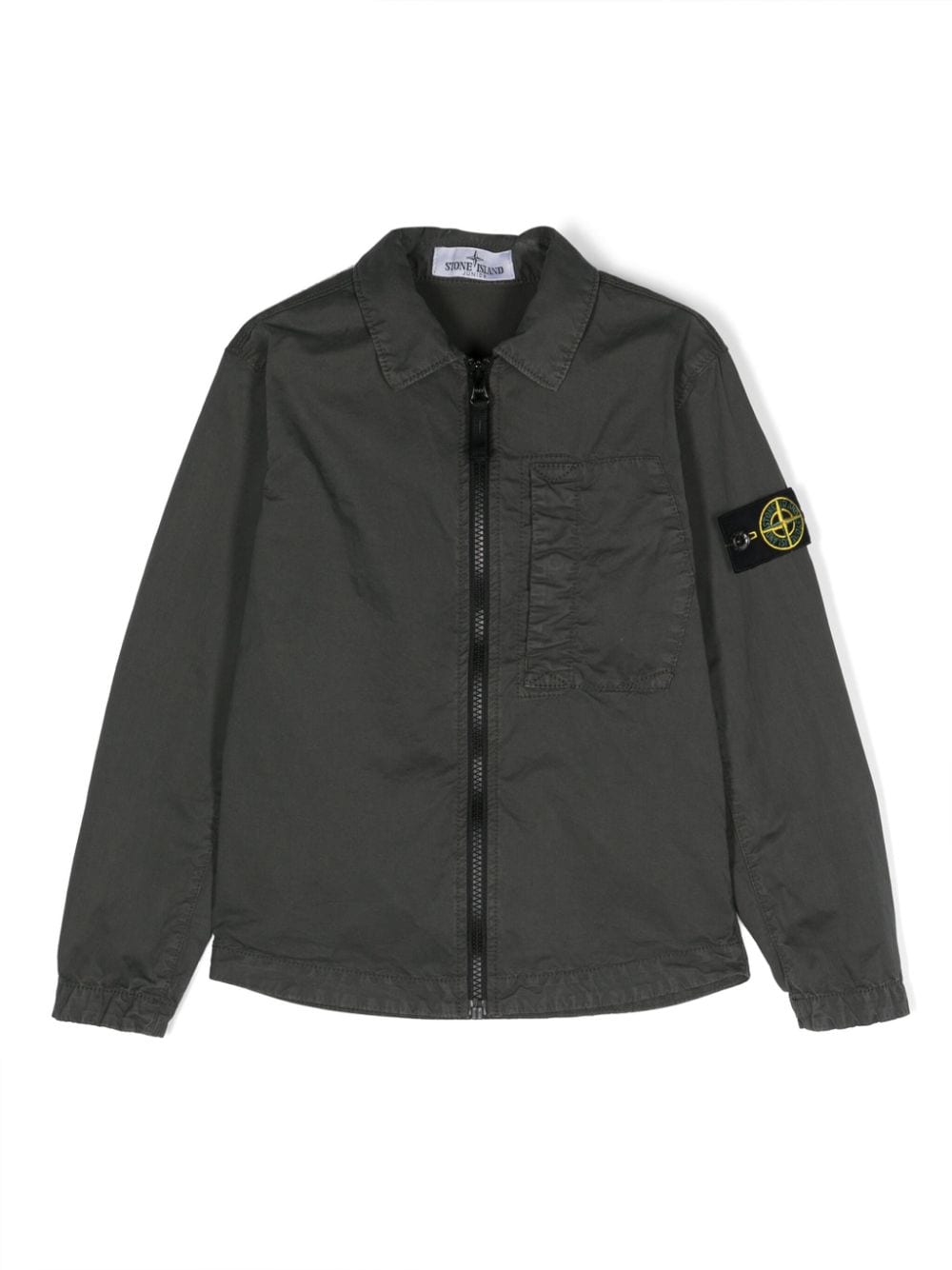 Stone Island Junior Compass-motif zip-up jacket - Grey von Stone Island Junior