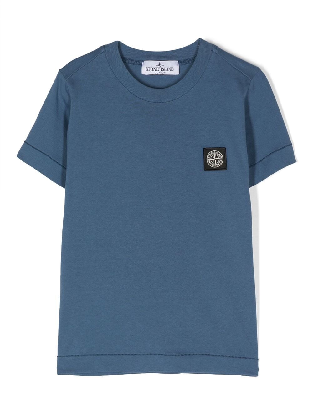 Stone Island Junior Compass-patch cotton T-shirt - Blue von Stone Island Junior