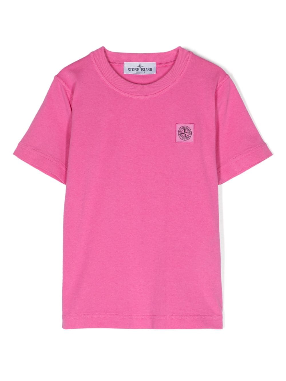 Stone Island Junior Compass-patch cotton T-shirt - Pink von Stone Island Junior