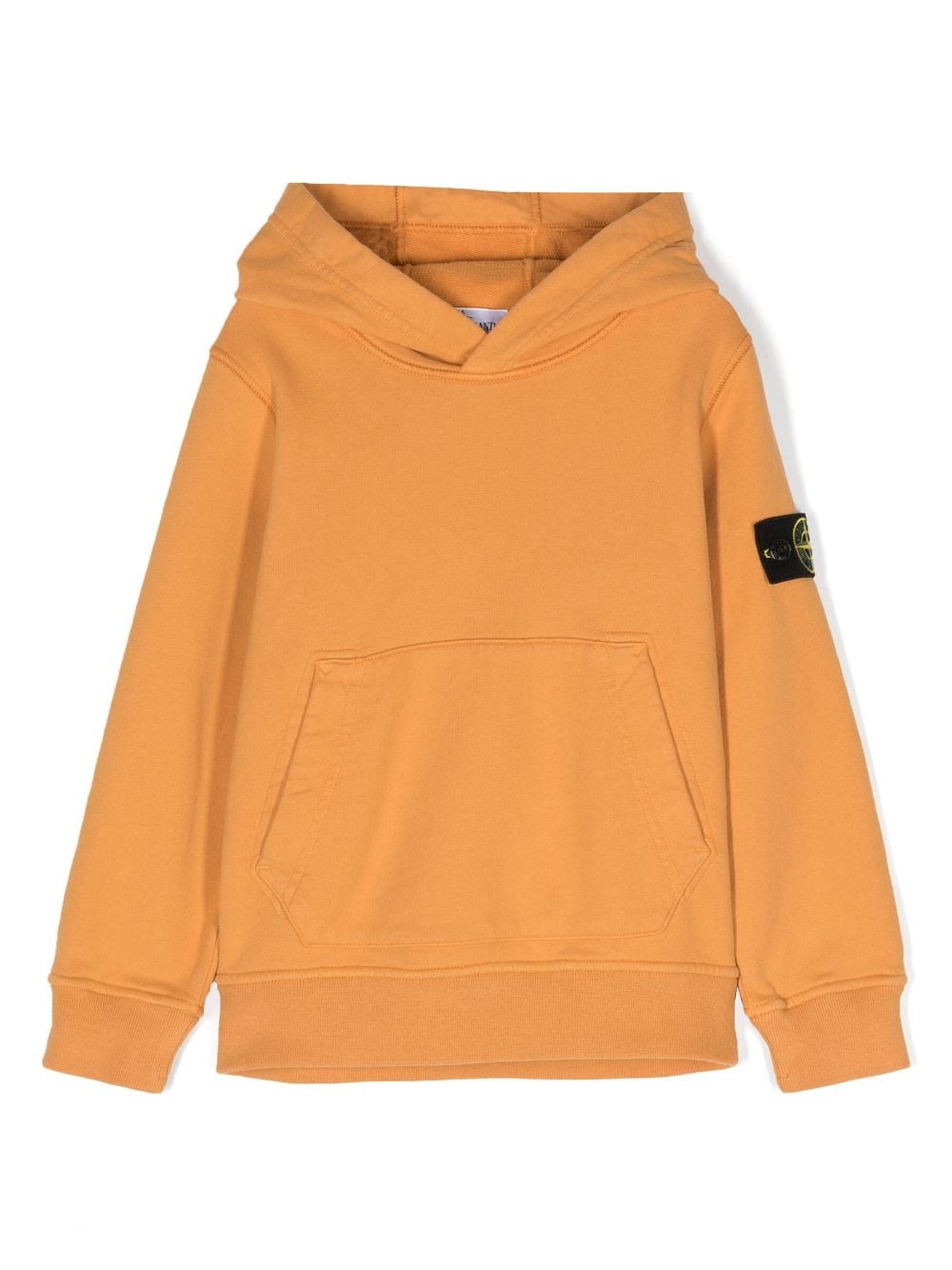 Stone Island Junior Compass-patch cotton hoodie - Orange von Stone Island Junior