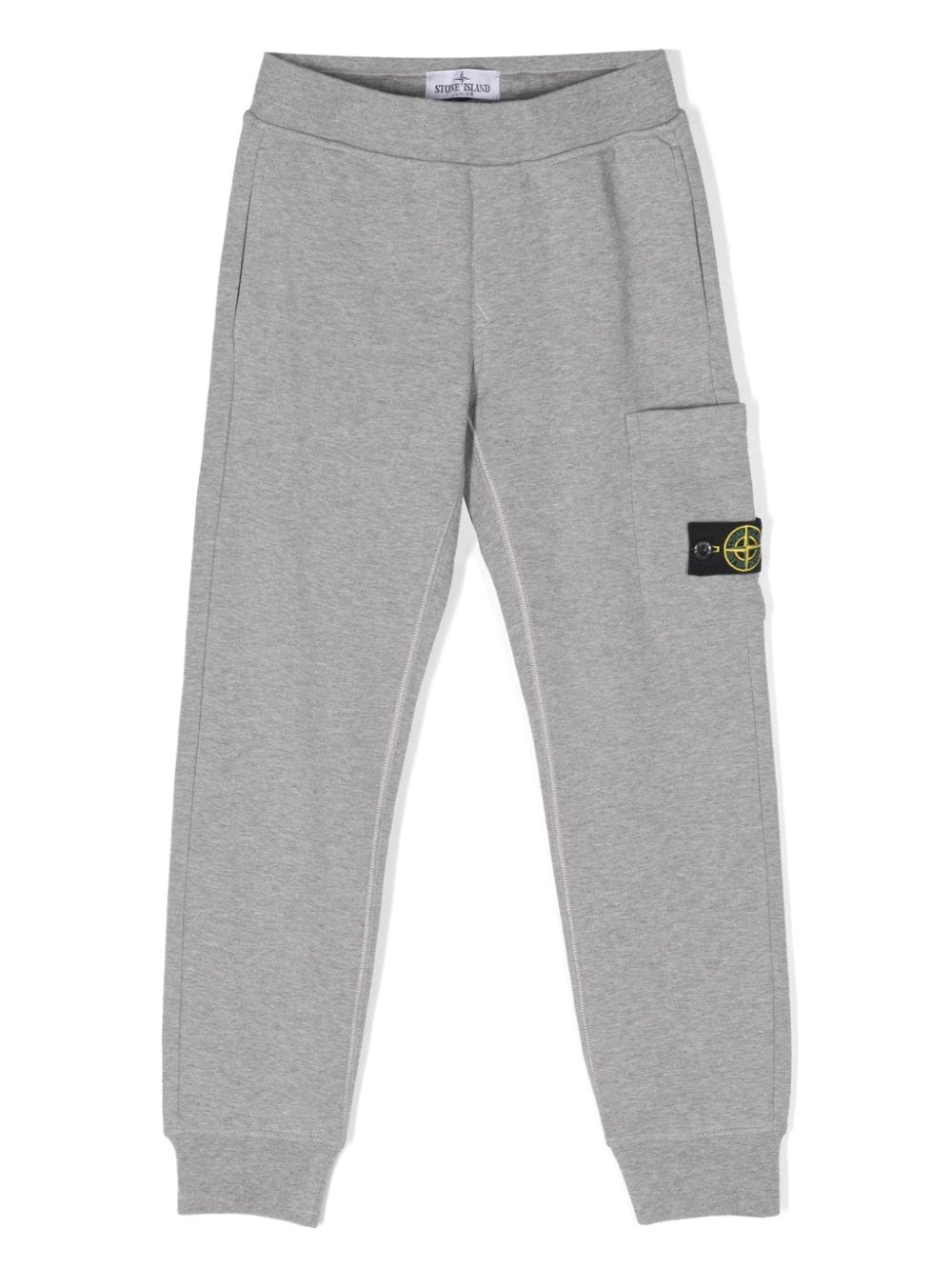 Stone Island Junior Compass-patch cotton track pants - Grey von Stone Island Junior