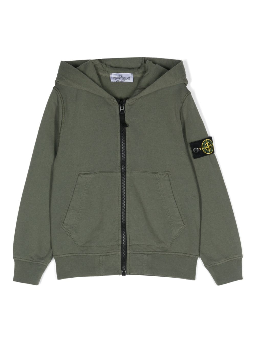 Stone Island Junior Compass-patch hooded jacket - Green von Stone Island Junior