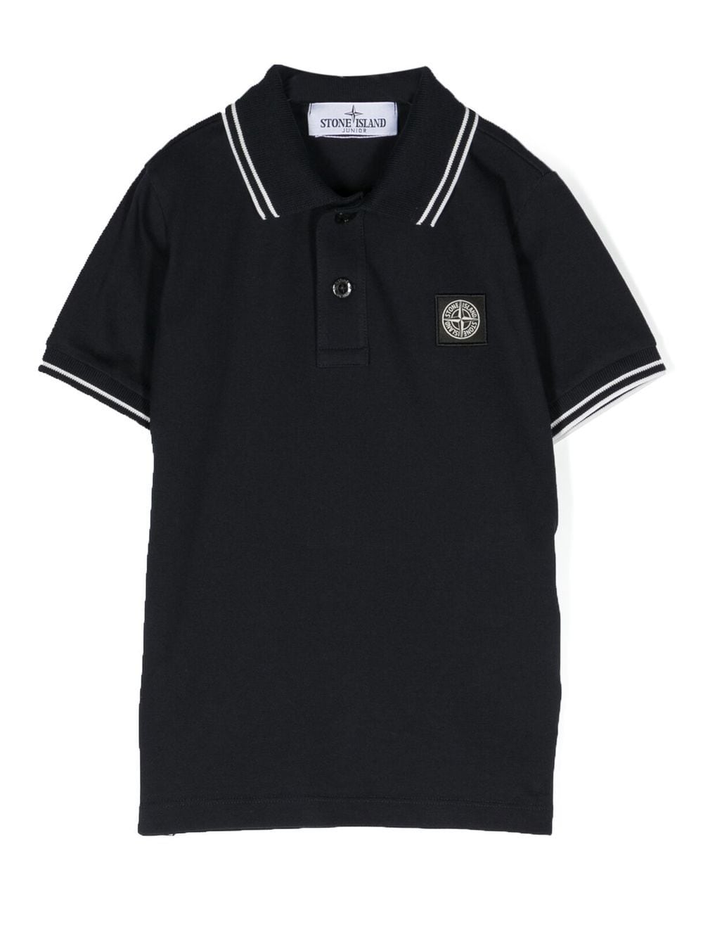 Stone Island Junior Compass-patch tipped polo shirt - Blue von Stone Island Junior