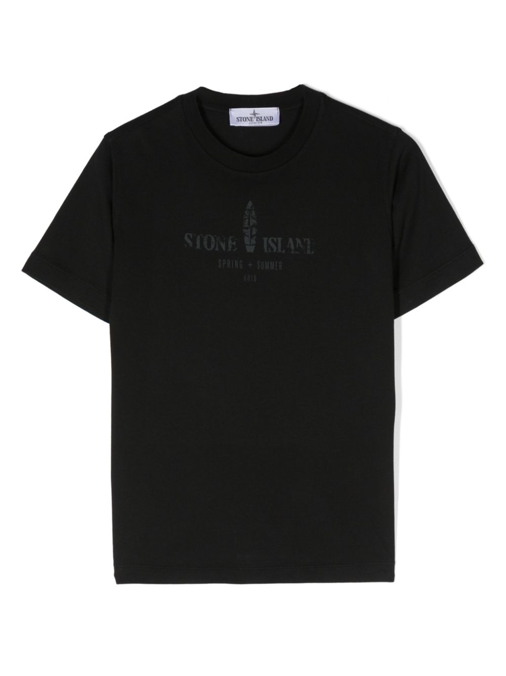Stone Island Junior Compass-print cotton T-shirt - Black von Stone Island Junior