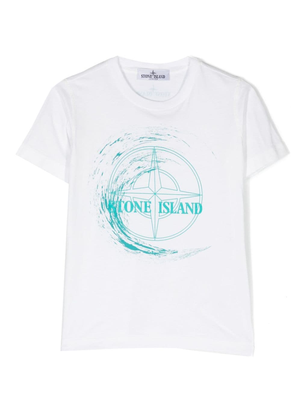 Stone Island Junior Compass-print cotton T-shirt - White von Stone Island Junior