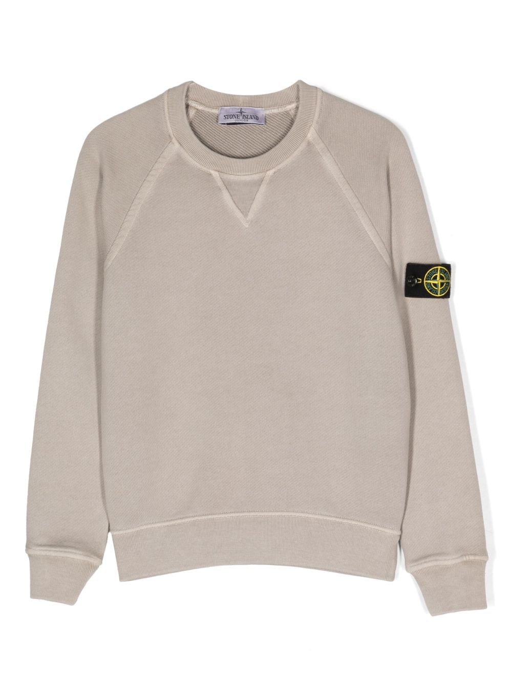 Stone Island Junior crew-neck cotton sweatshirt - Grey von Stone Island Junior