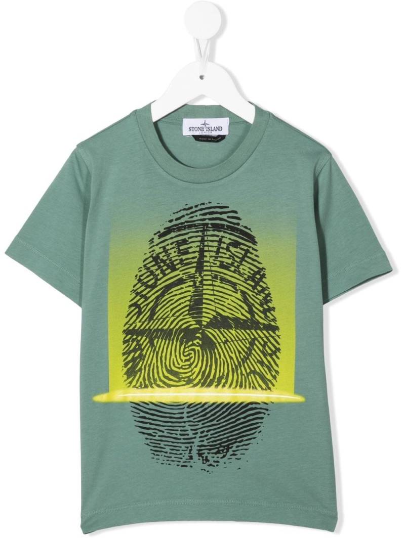 Stone Island Junior fingerprint logo T-shirt - Green von Stone Island Junior