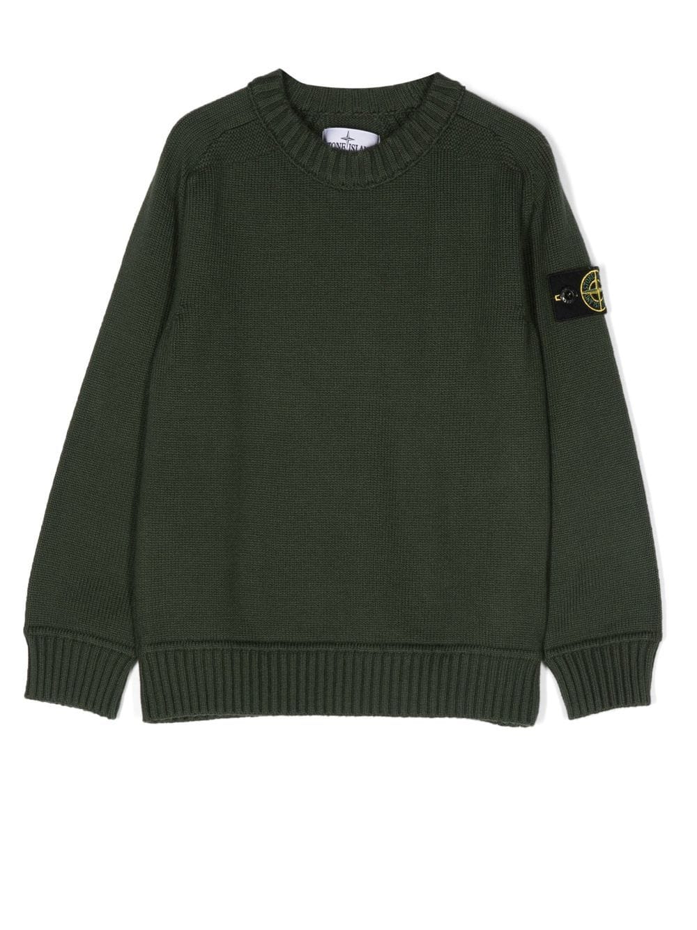 Stone Island Junior knitted logo jumper - Green von Stone Island Junior