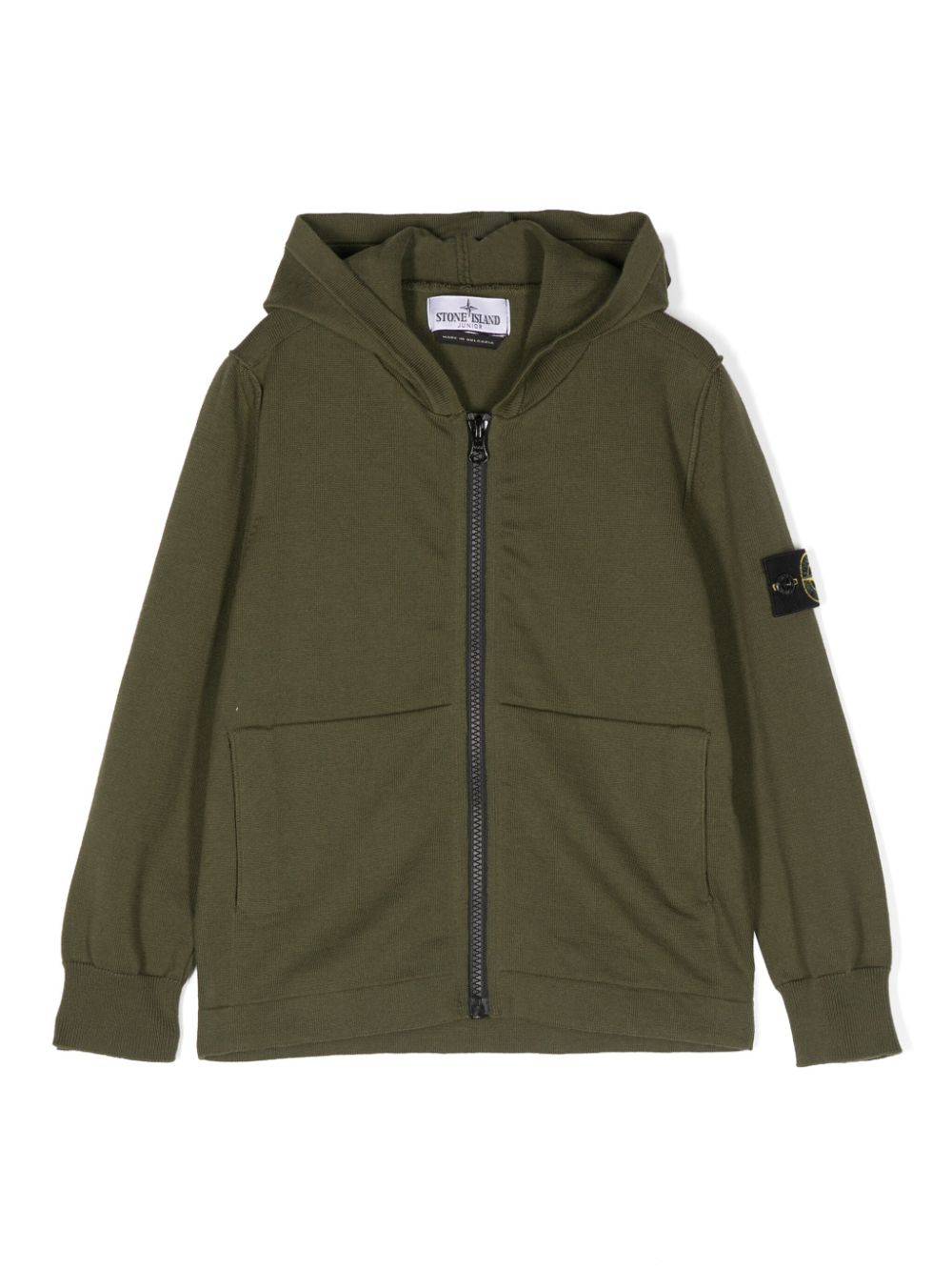 Stone Island Junior knitted zip-up hoodie - Green von Stone Island Junior