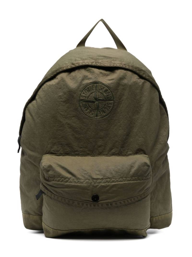 Stone Island Junior logo-embroidered backpack - Green von Stone Island Junior