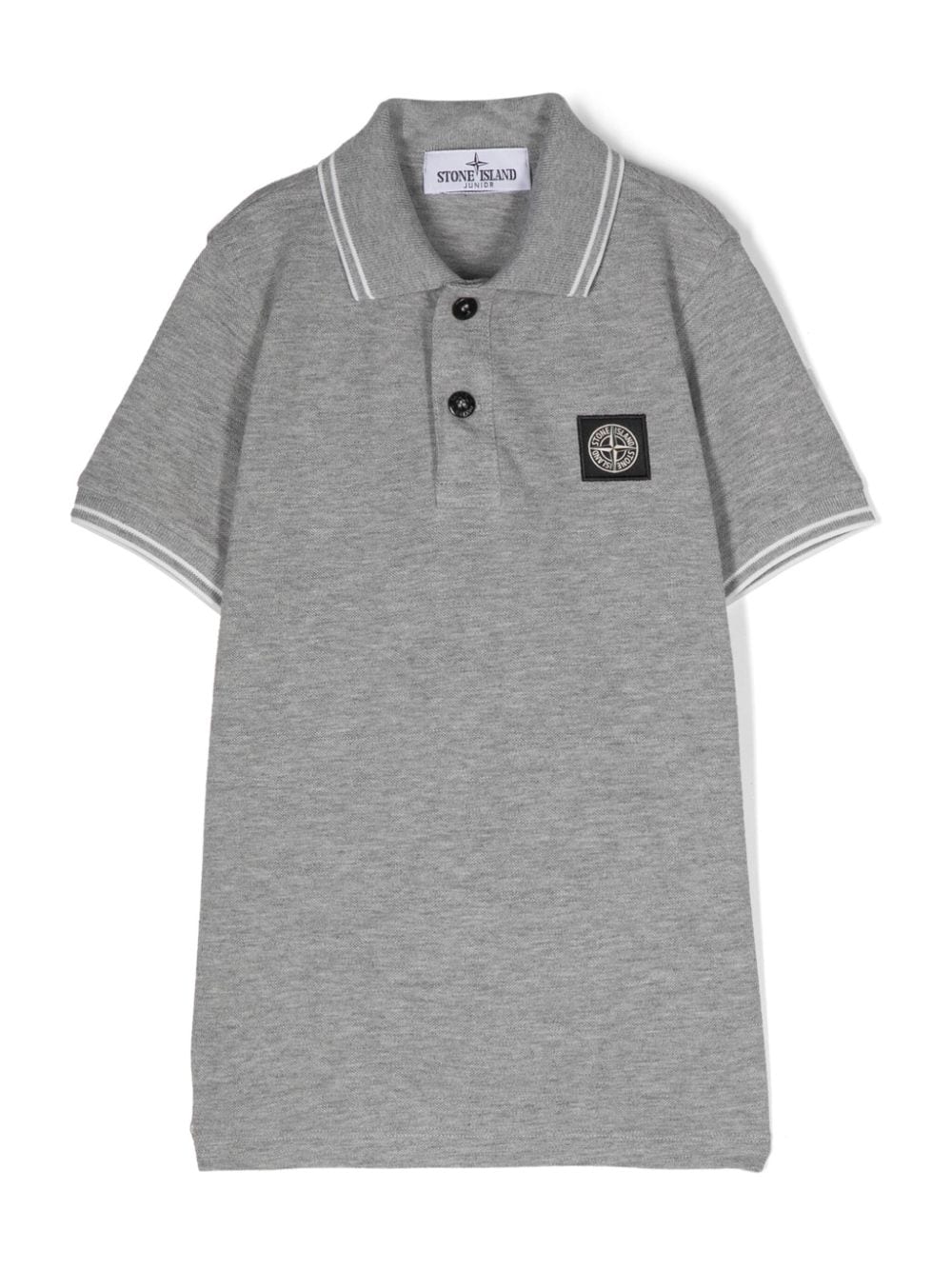 Stone Island Junior logo-patch cotton T-shirt - Grey von Stone Island Junior