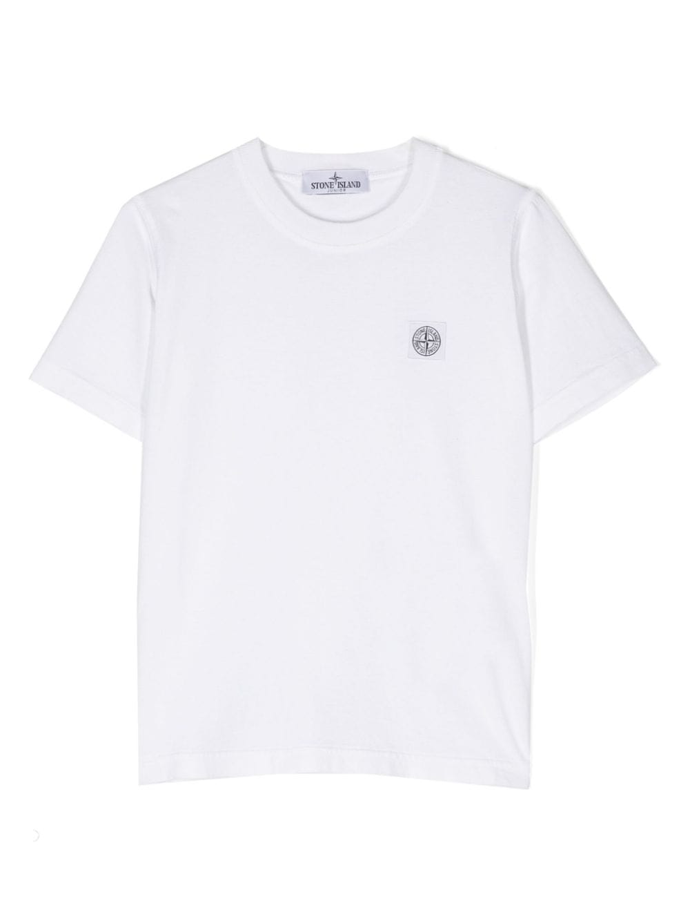 Stone Island Junior logo-patch cotton T-shirt - White von Stone Island Junior