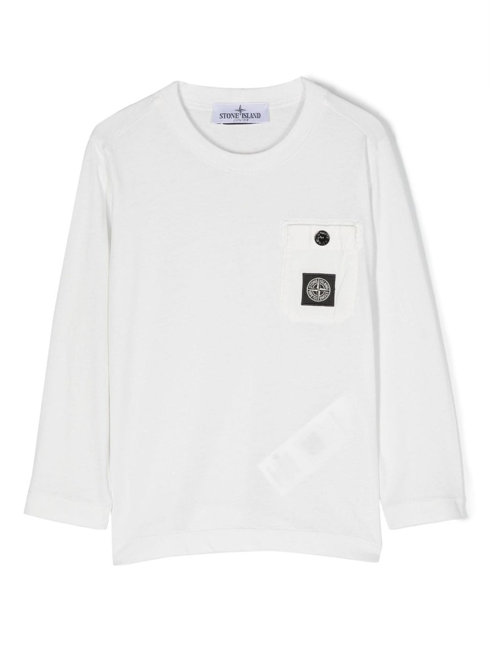 Stone Island Junior logo-patch cotton T-shirt - White von Stone Island Junior