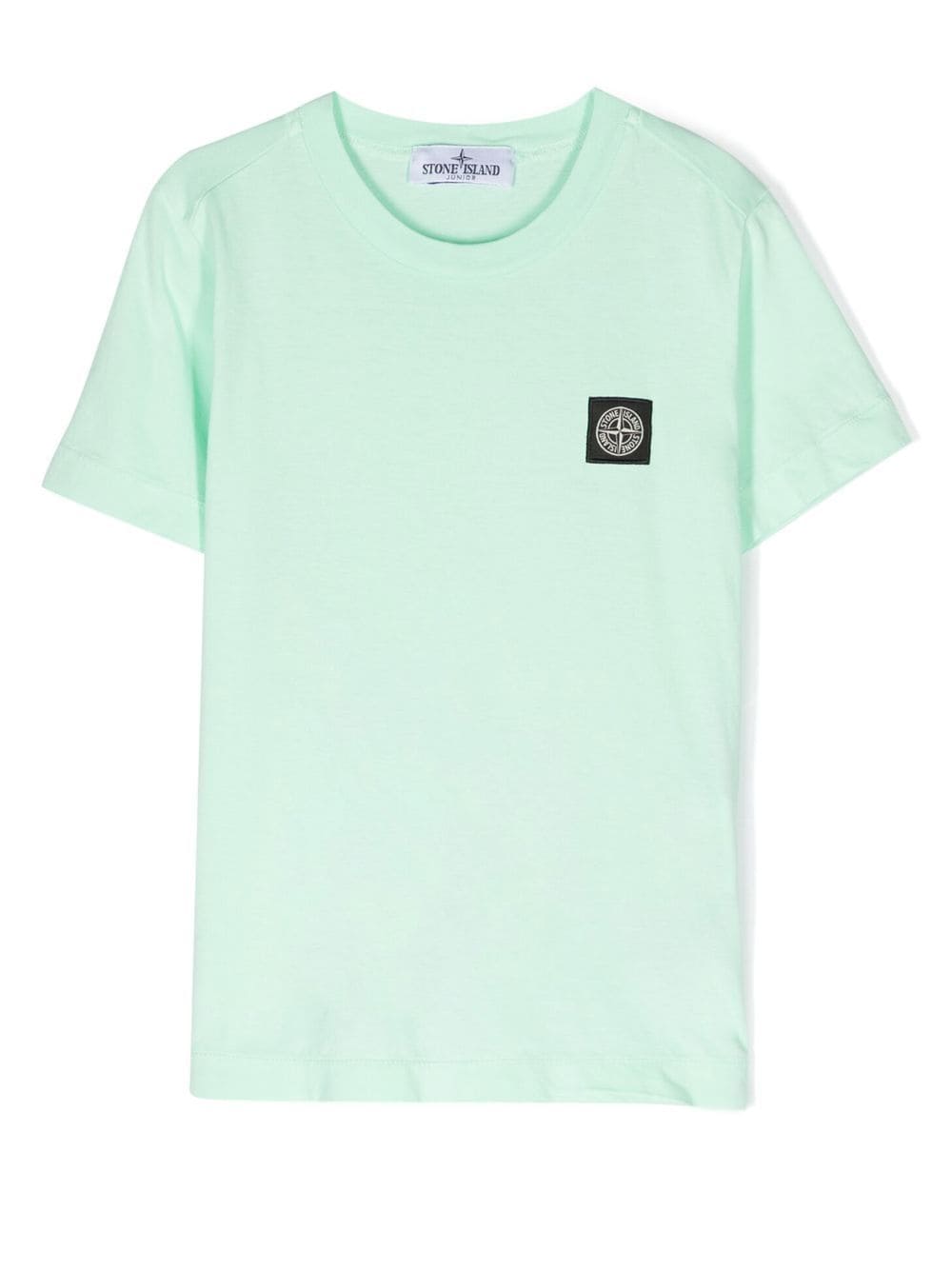 Stone Island Junior logo-patch round-neck T-shirt - Green von Stone Island Junior