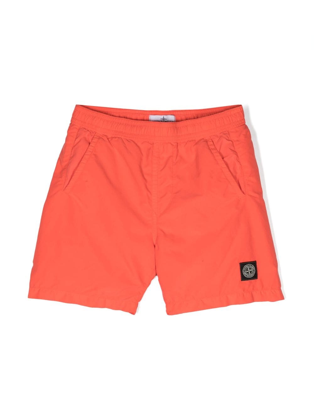 Stone Island Junior logo-patch swim shorts - Orange von Stone Island Junior