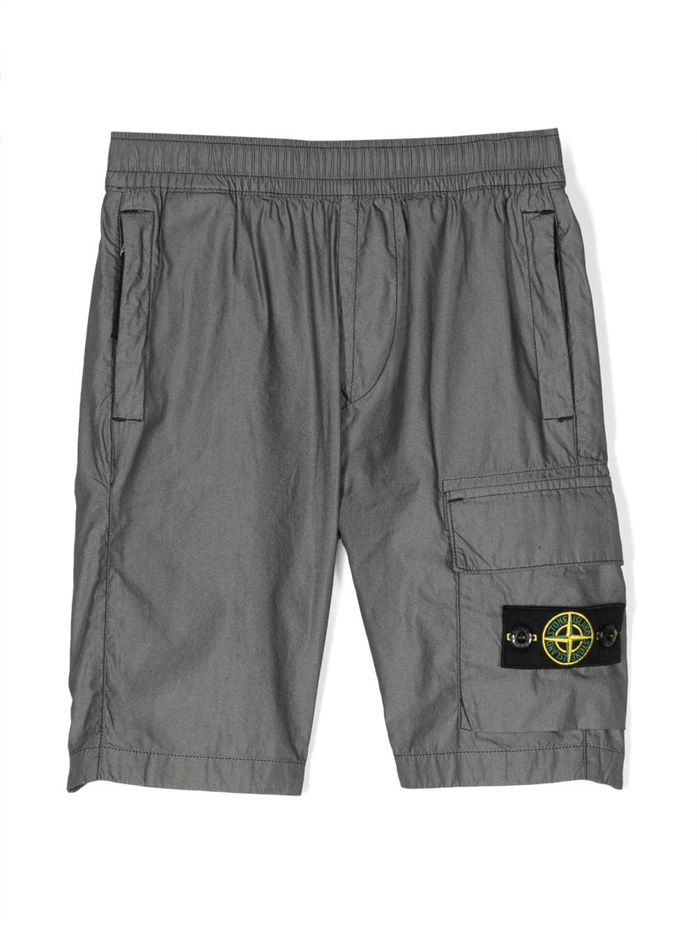 Stone Island Junior logo-patch track shorts - Grey von Stone Island Junior