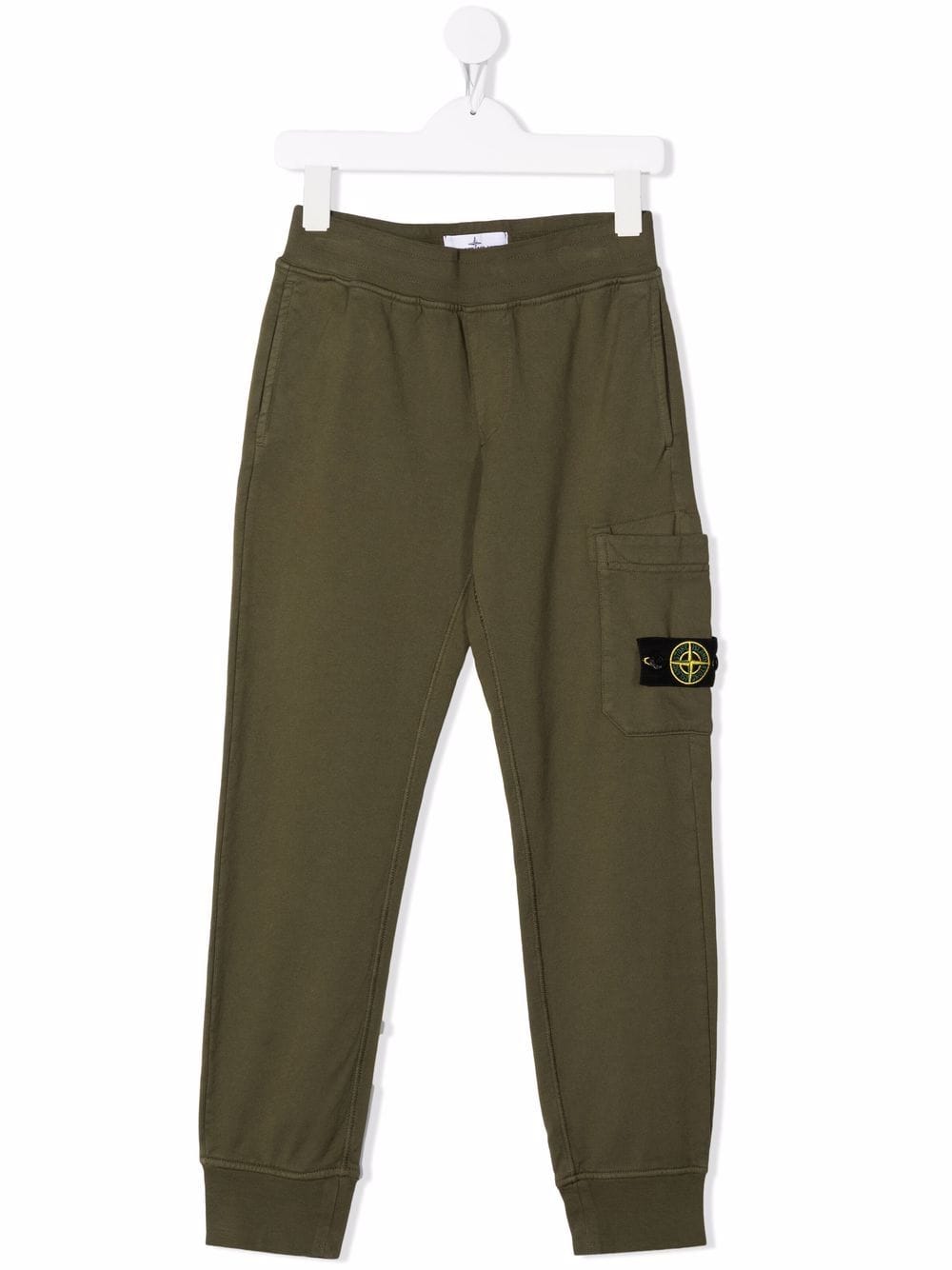 Stone Island Junior logo patch tracksuit bottoms - Green von Stone Island Junior