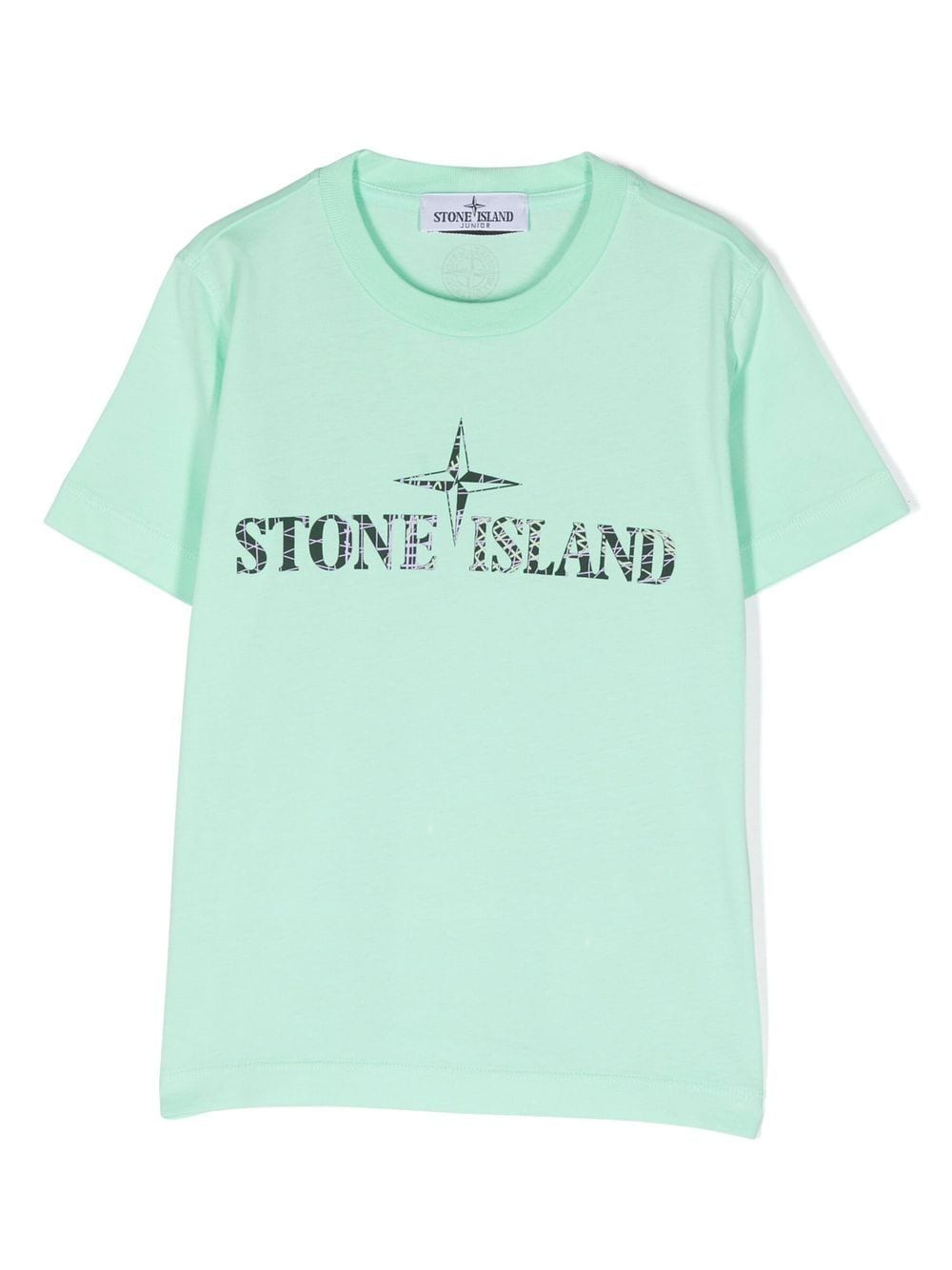 Stone Island Junior logo-print cotton T-Shirt - Green von Stone Island Junior