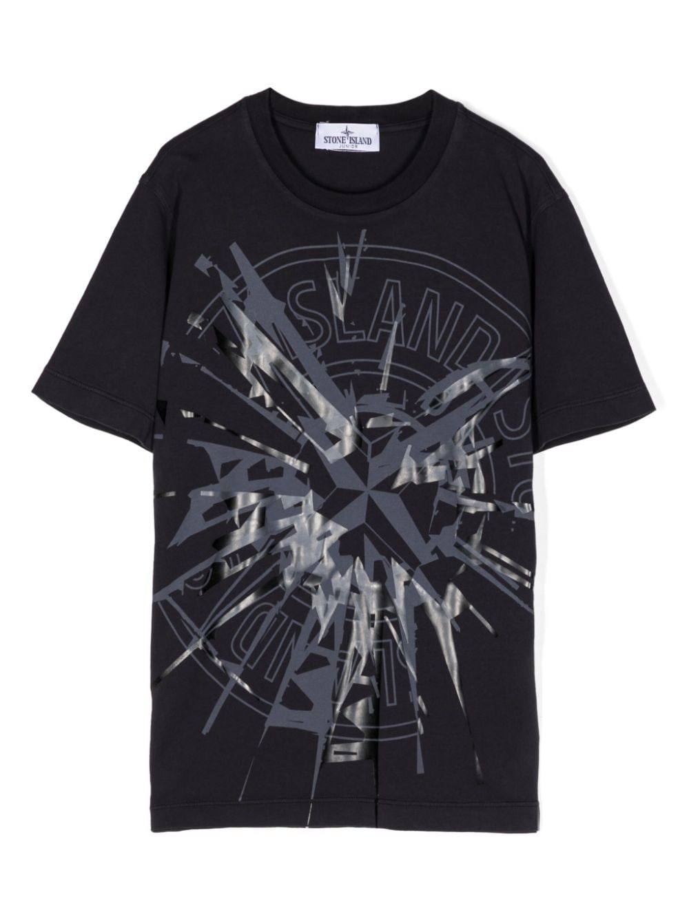 Stone Island Junior logo-print cotton T-shirt - Blue von Stone Island Junior