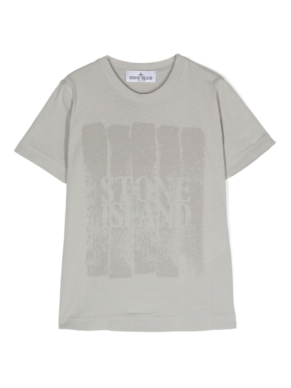 Stone Island Junior logo-print cotton T-shirt - Grey von Stone Island Junior