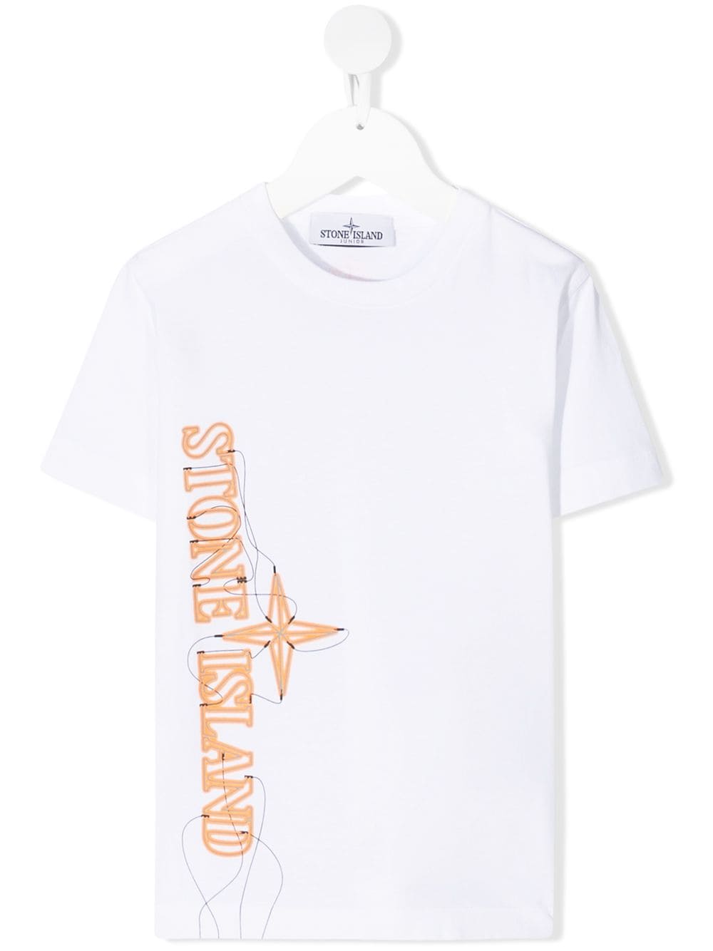 Stone Island Junior logo-print short-sleeve T-shirt - White von Stone Island Junior