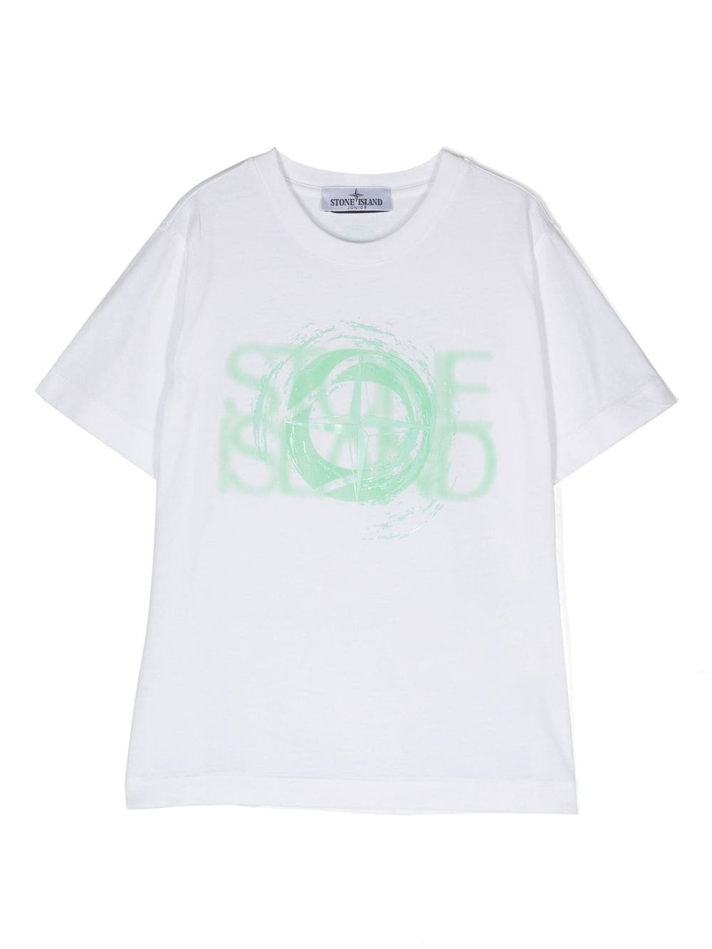 Stone Island Junior logo-print short-sleeved T-shirt - White von Stone Island Junior