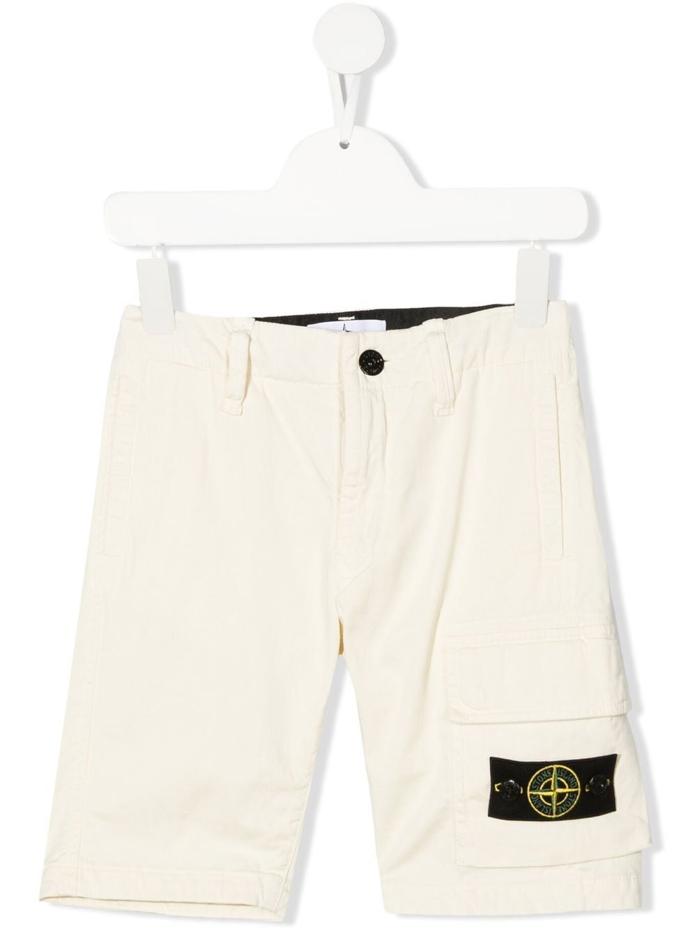 Stone Island Junior side logo-patch detail shorts - Yellow von Stone Island Junior