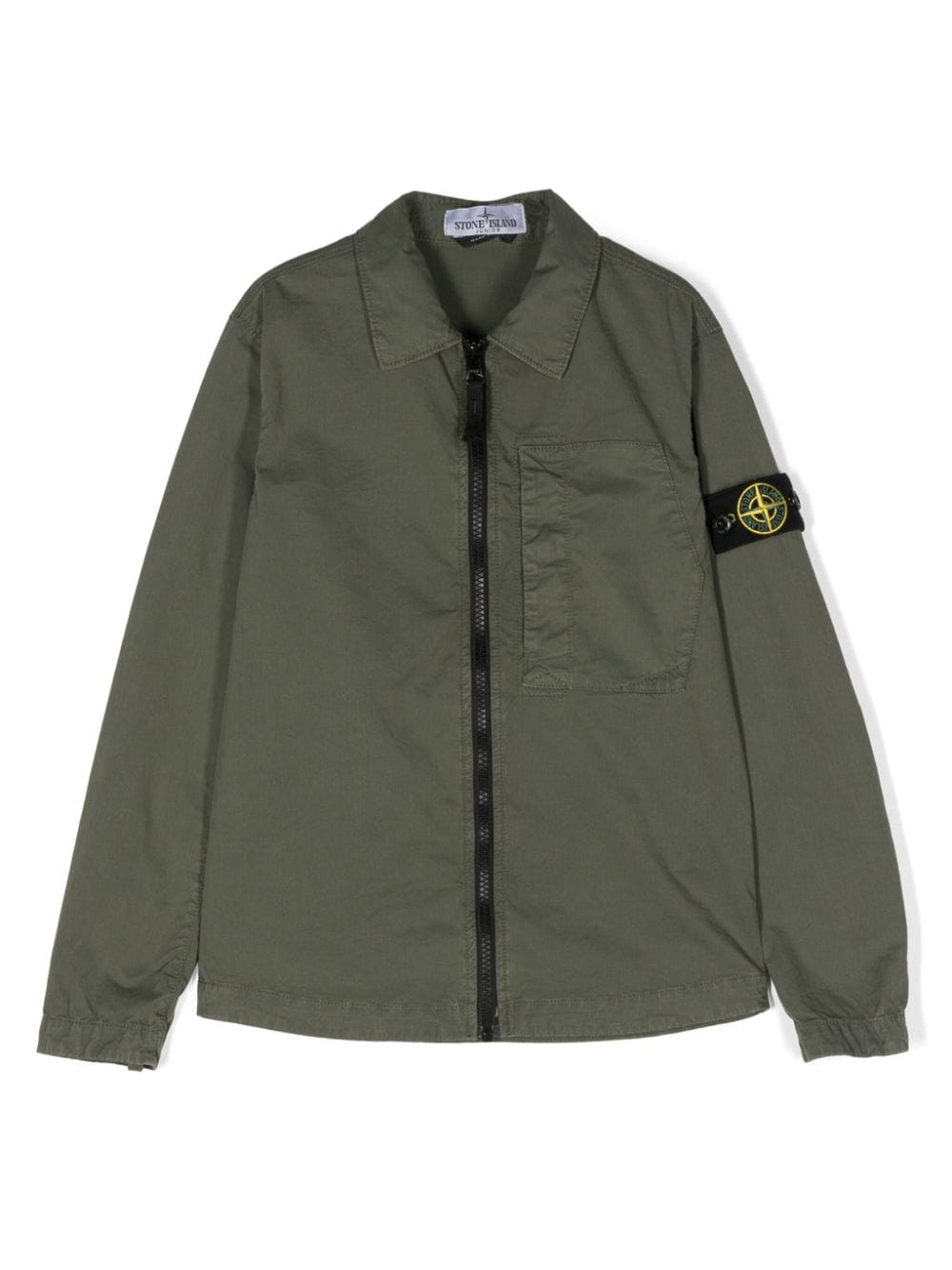 Stone Island Junior zip-up shirt jacket - Green von Stone Island Junior