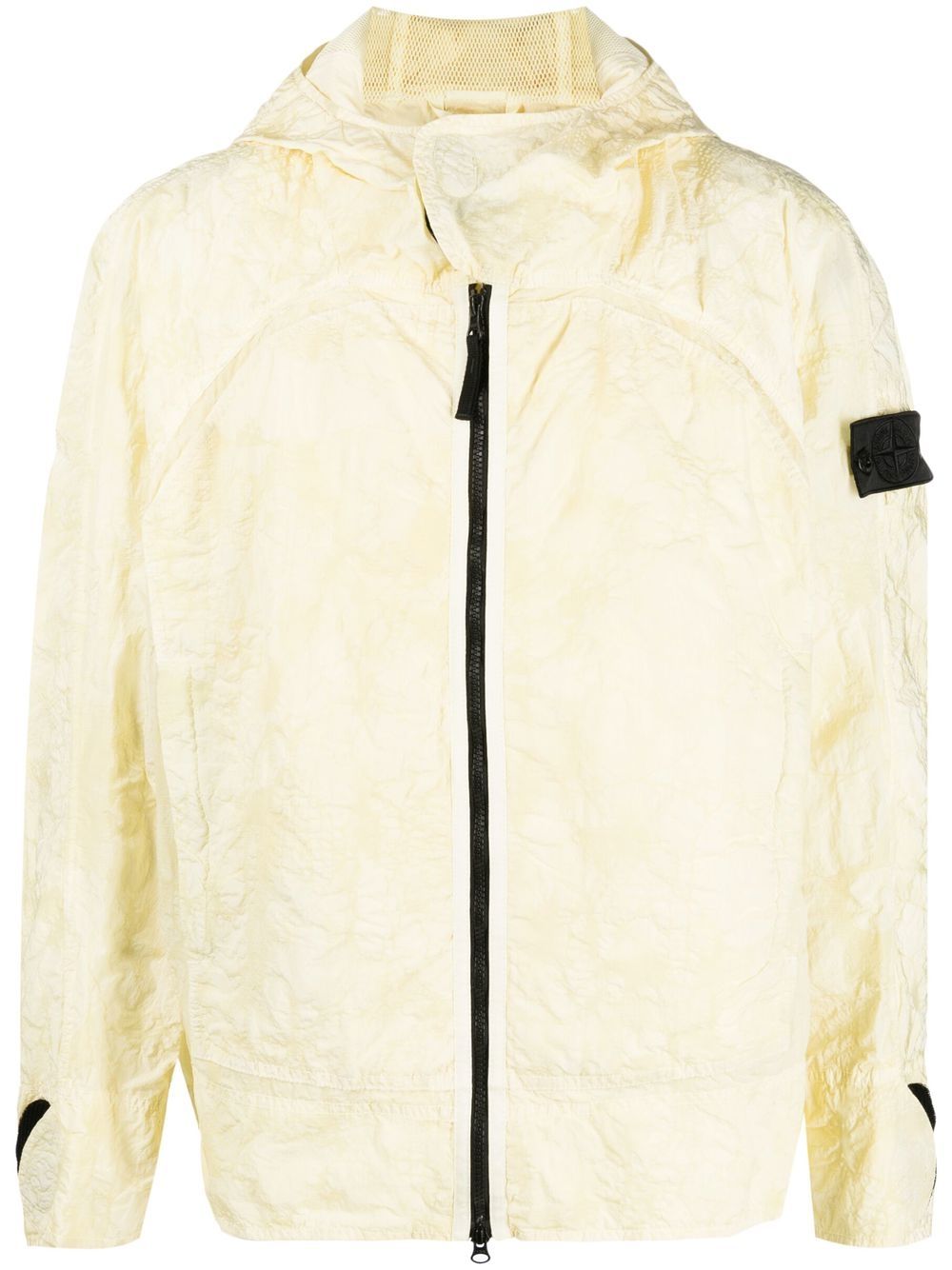 Stone Island Shadow Project crinkle-finish hooded jacket - Yellow von Stone Island Shadow Project