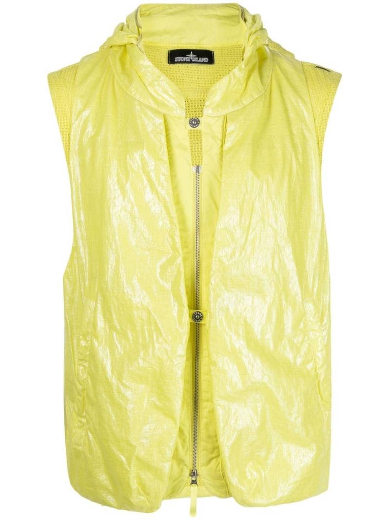 Stone Island Shadow Project zip-up hooded gilet - Green von Stone Island Shadow Project