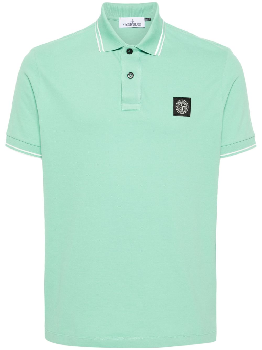 Stone Island 2SC18 piqué cotton polo shirt - Green von Stone Island