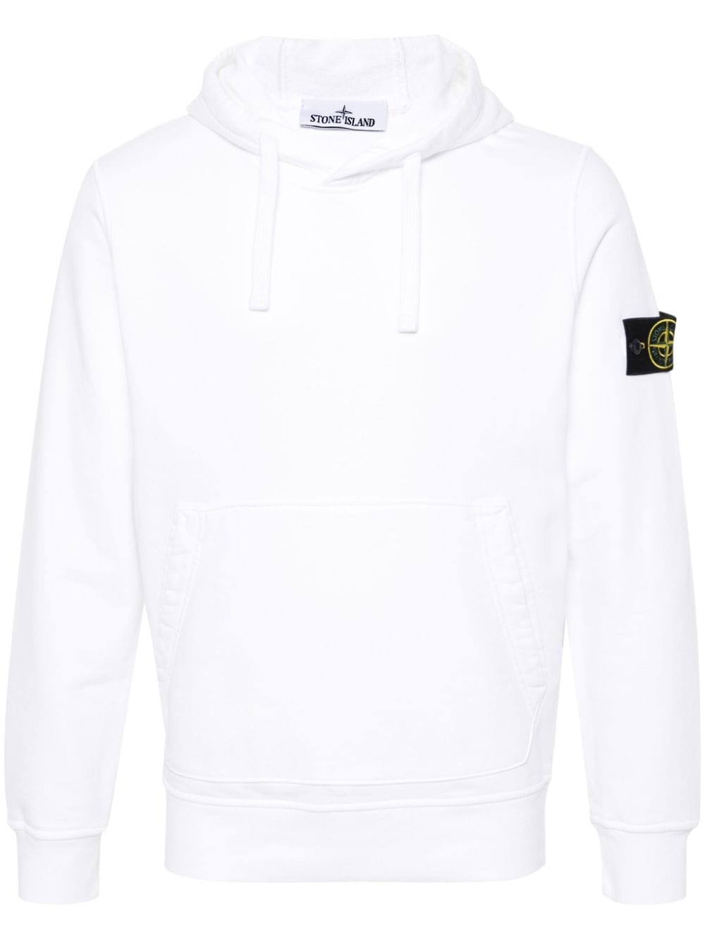 Stone Island 64151 Compass cotton hoodie - White von Stone Island