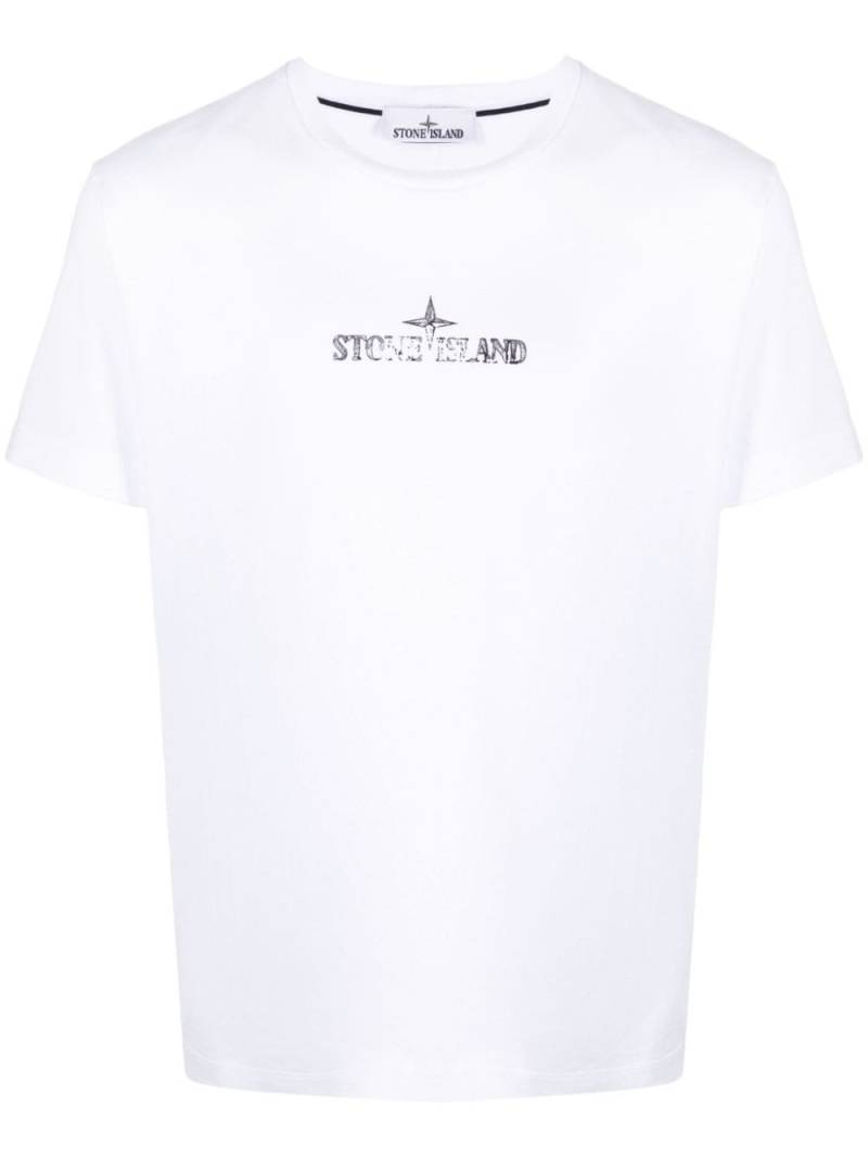 Stone Island logo-print cotton T-shirt - White von Stone Island