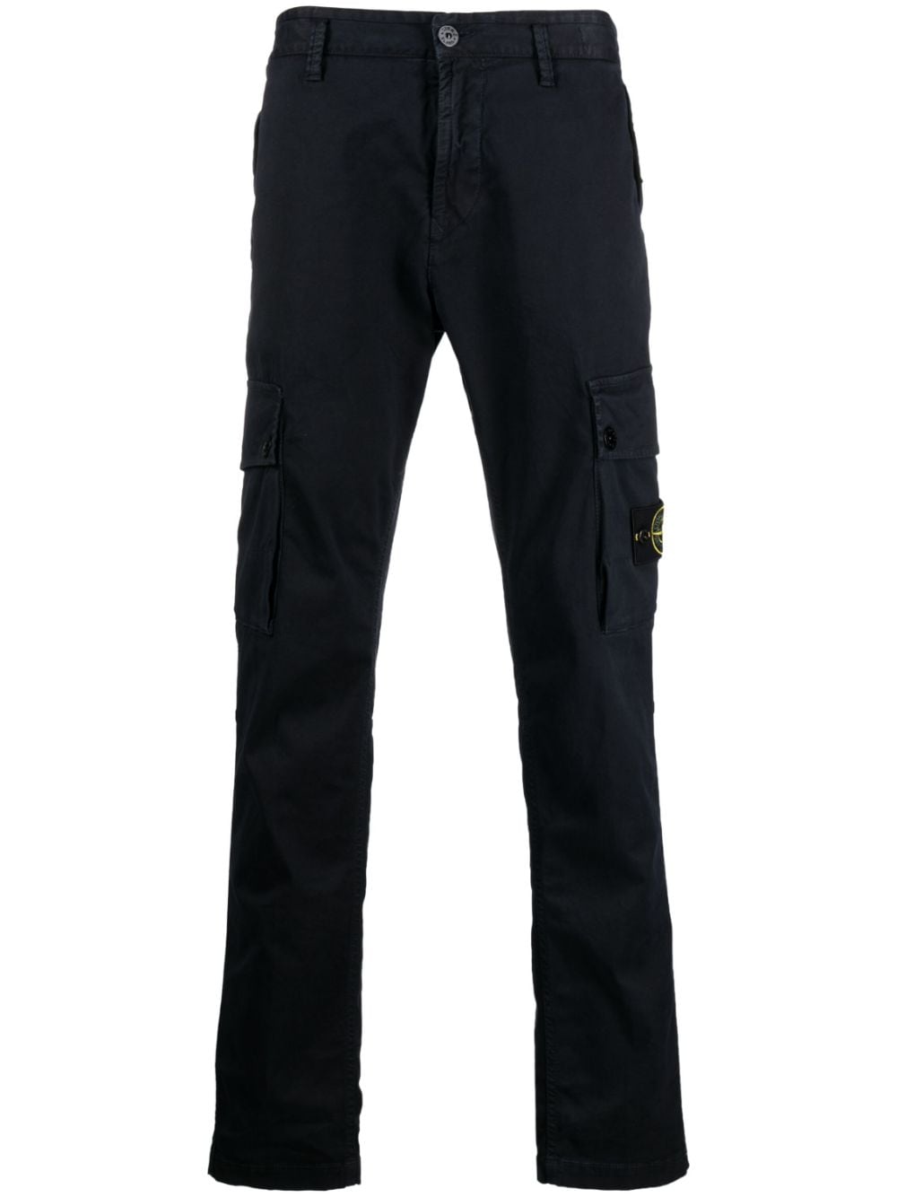 Stone Island Compass-motif cotton cargo pants - Blue von Stone Island