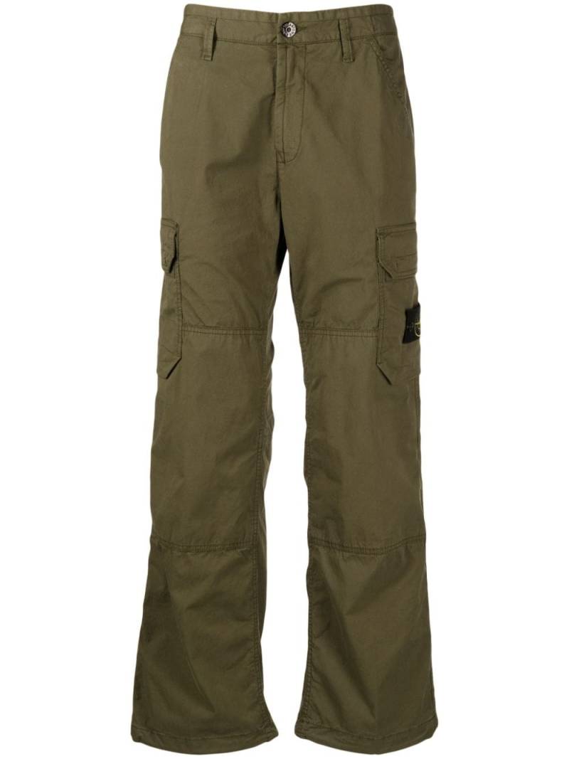 Stone Island Compass-appliqué cargo trousers - Green von Stone Island