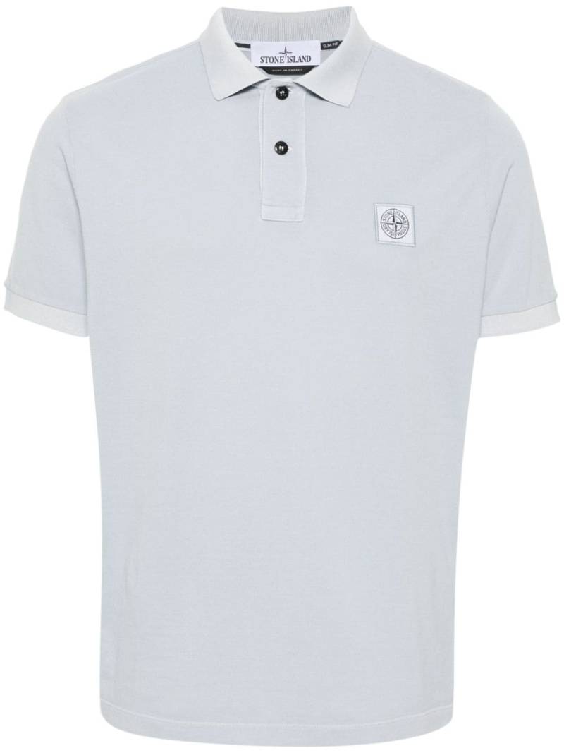 Stone Island Compass-appliqué cotton polo shirt - Grey von Stone Island