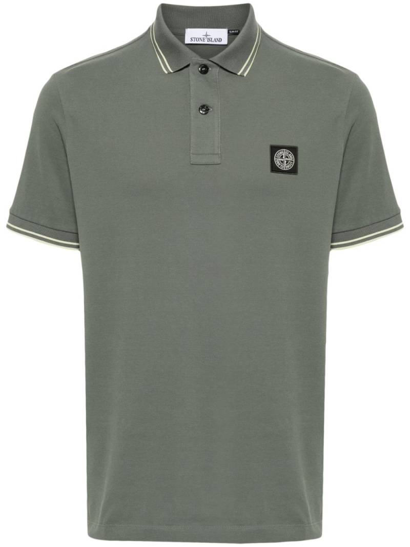 Stone Island Compass-appliqué polo shirt - Green von Stone Island