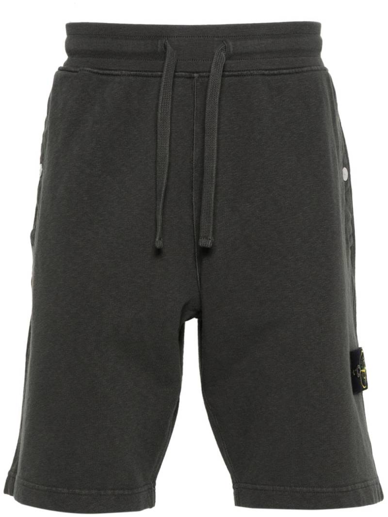 Stone Island Compass-appliqué track shorts - Grey von Stone Island