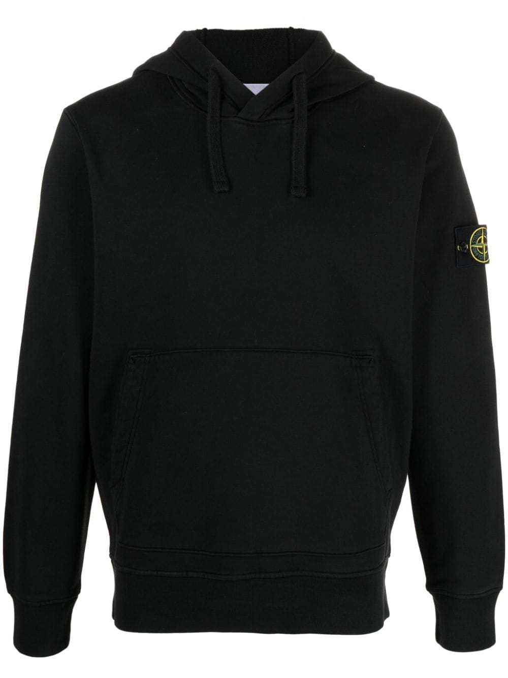 Stone Island Compass-appliqué cotton hoodie - Black von Stone Island