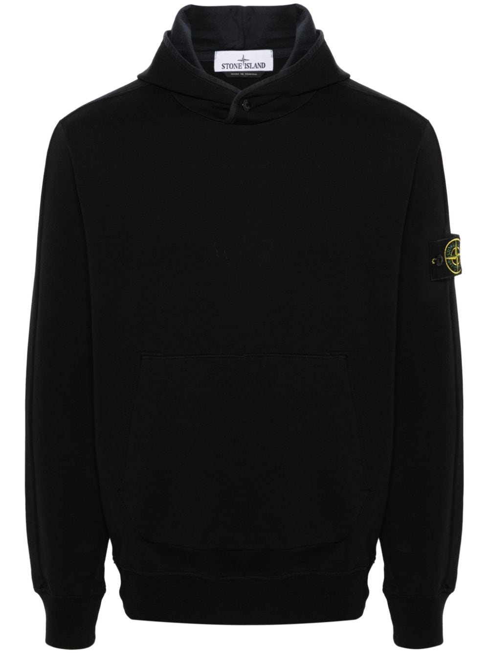 Stone Island Compass-badge cotton hoodie - Black von Stone Island