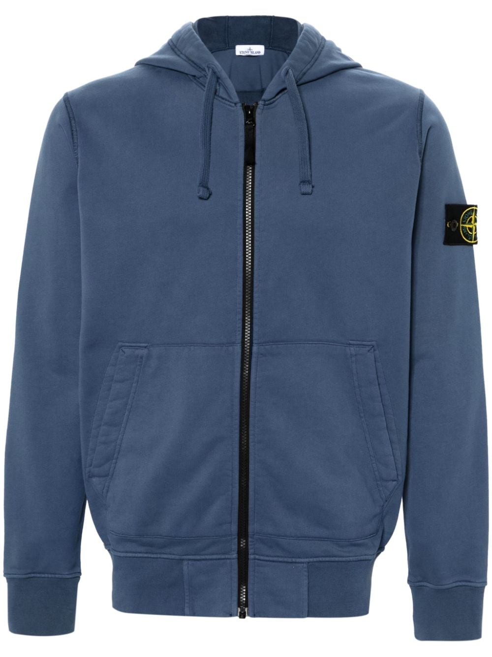 Stone Island Compass-badge cotton hoodie - Blue von Stone Island