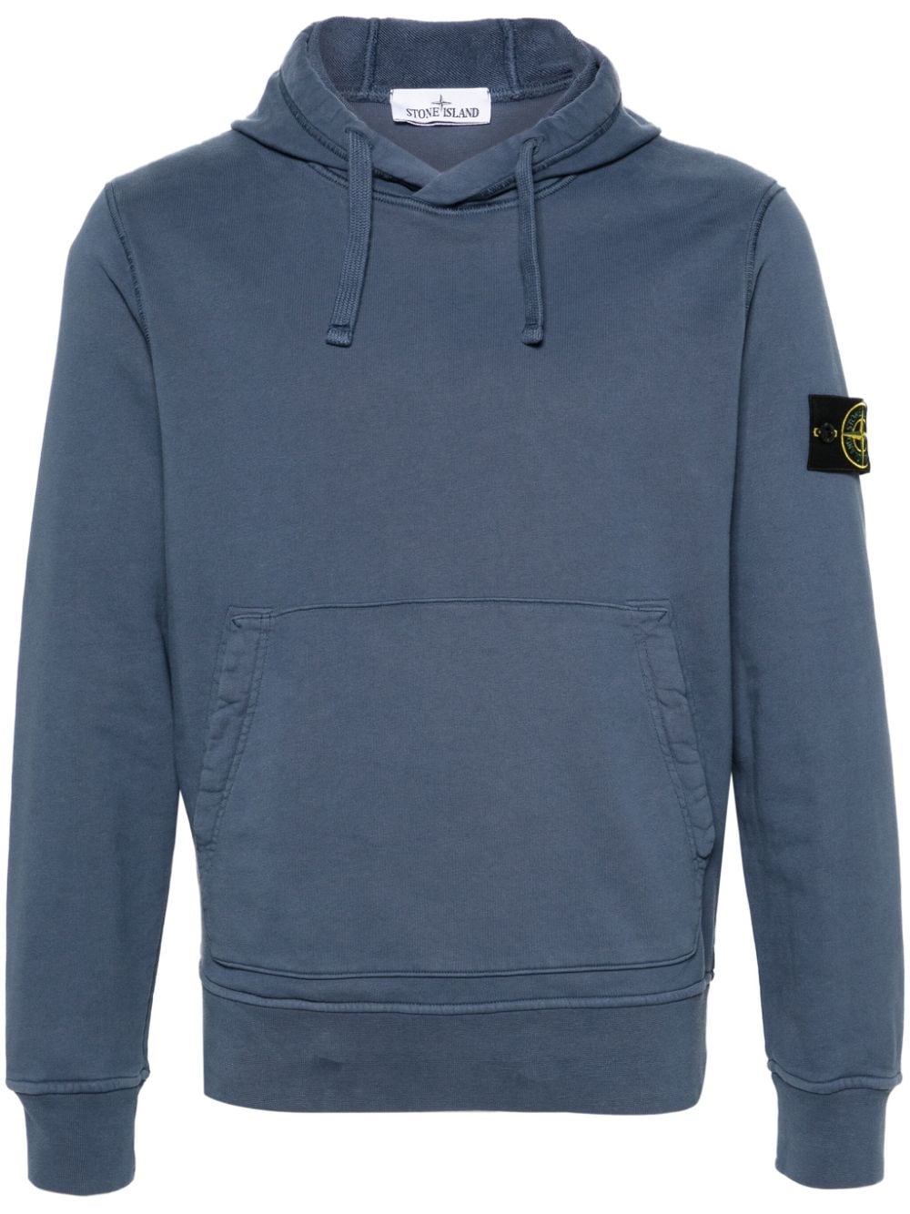 Stone Island Compass-badge cotton hoodie - Blue von Stone Island