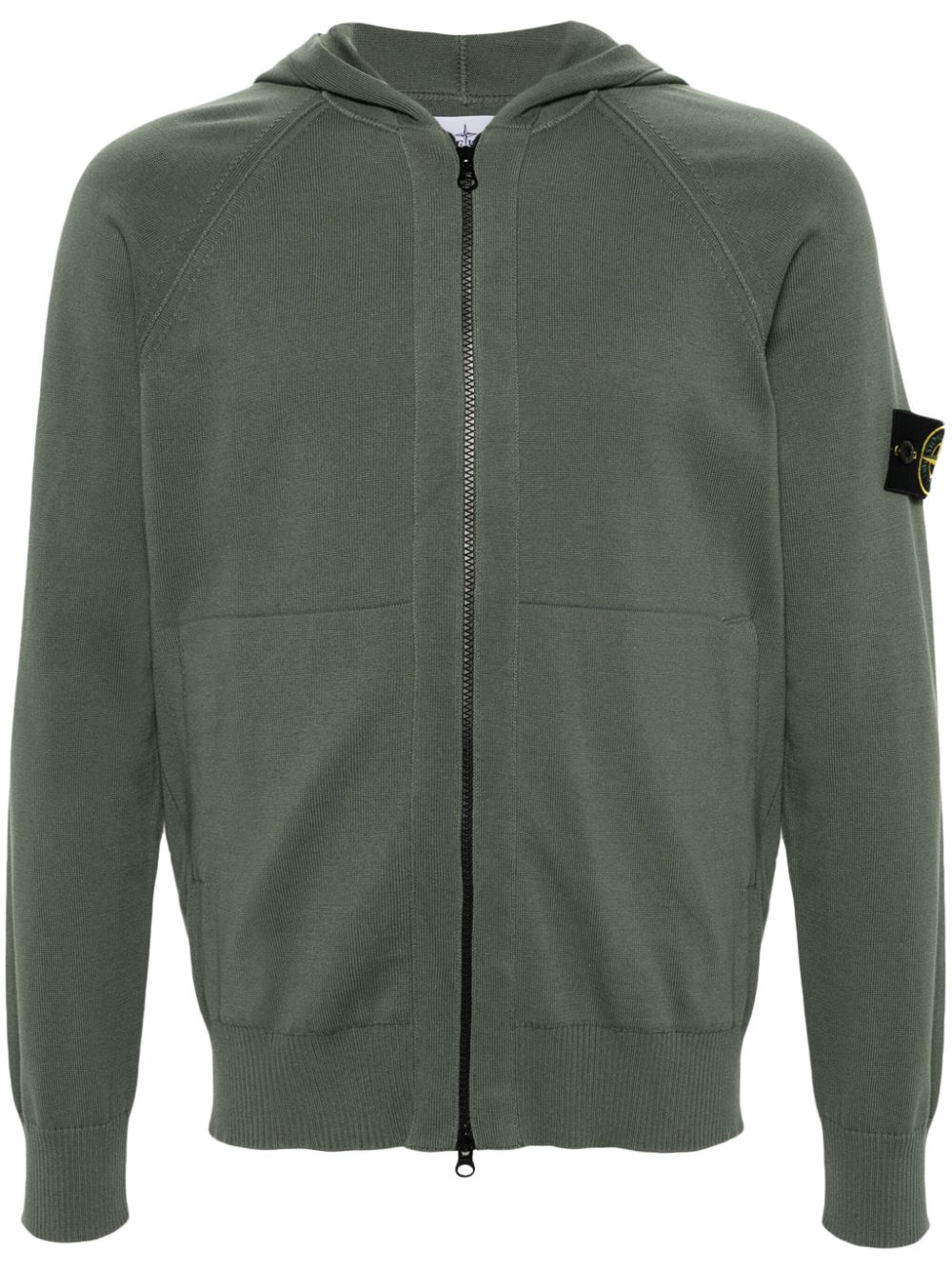 Stone Island Compass-badge cotton hoodie - Green von Stone Island